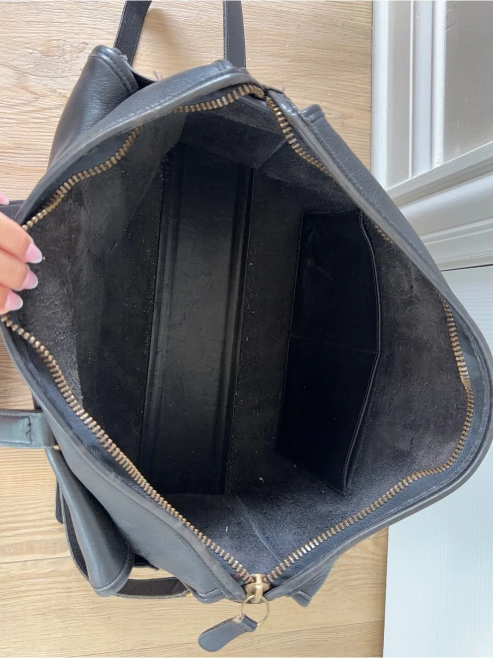 Vintage Coach Harrison Black Leather Briefcase with Top Handle